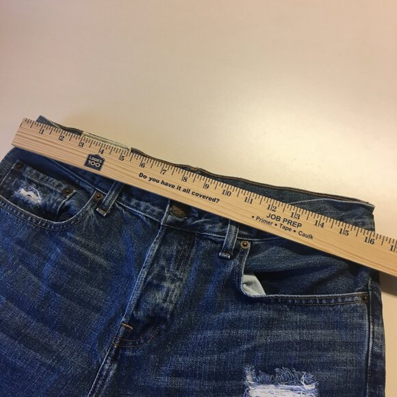 Hollister Jeans Mens Size 32 Button Fly Bootcut Distressed Whiskering Grunge - Picture 10 of 16